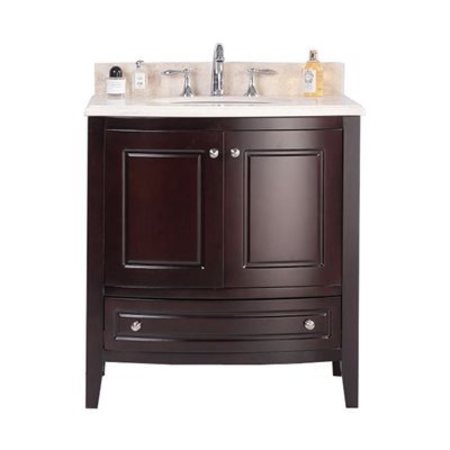 LAVIVA Estella 32, Brown Cabinet & Jerusalem Gold Counter 3130709-32B-JG